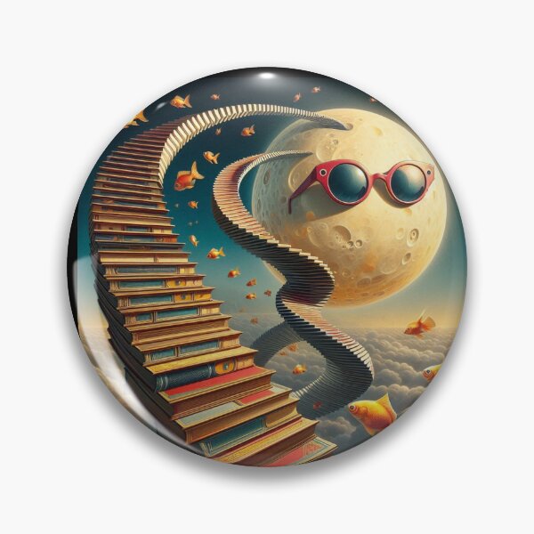 Item preview, Book Staircase – Surreal Fantasy Sky designed and sold by Dogandesighn.