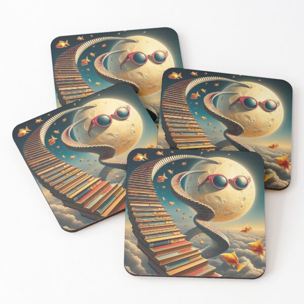 Item preview, Book Staircase – Surreal Fantasy Sky designed and sold by Dogandesighn.