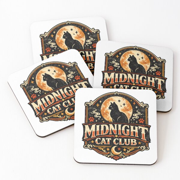 Item preview, Midnight Cat Club Vintage Retro Black Cat Design designed and sold by DailyTrendFinds.