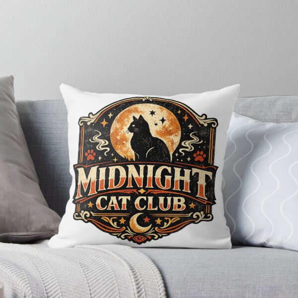 Item preview, Midnight Cat Club Vintage Retro Black Cat Design designed and sold by DailyTrendFinds.