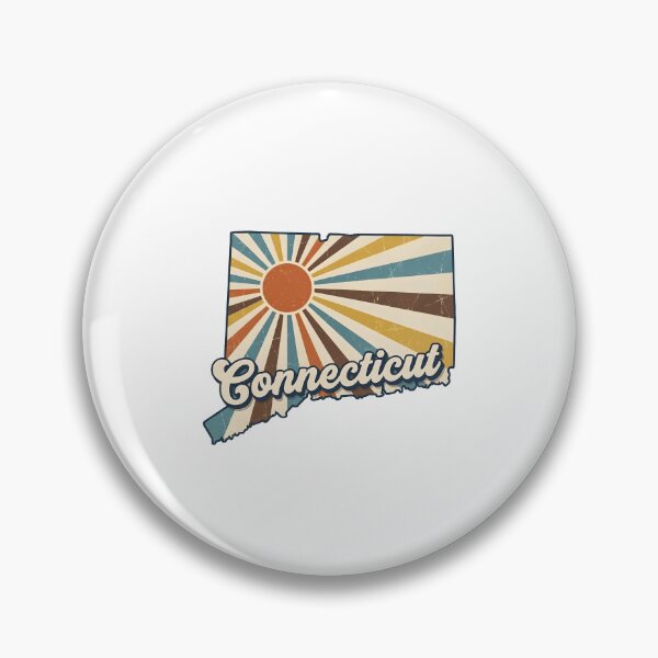 Item preview, Connecticut Retro Sunset State Silhouette – Vintage Distressed Design designed and sold by Paper Drip.