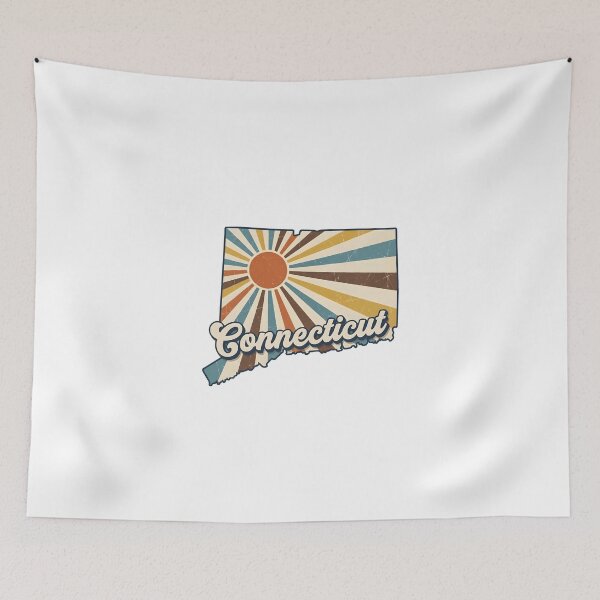 Item preview, Connecticut Retro Sunset State Silhouette – Vintage Distressed Design designed and sold by Paper Drip.