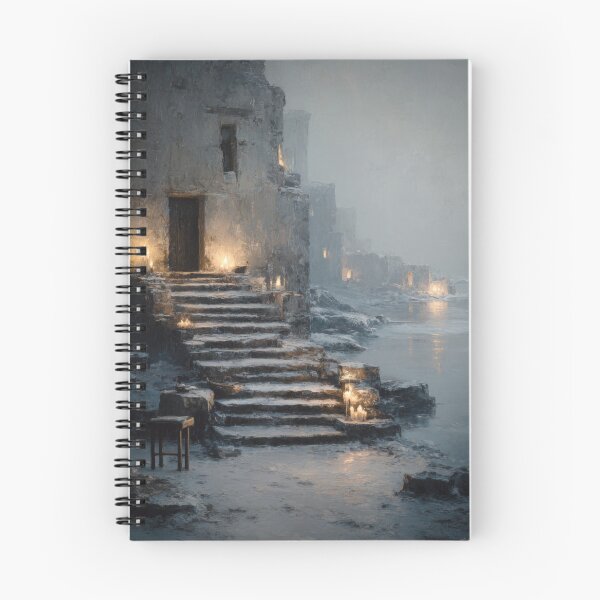 Item preview, Abandoned Northern Kingdom | Atmospheric Dark Academia Coastal Fantasy Art designed and sold by CosmicAnomaly.