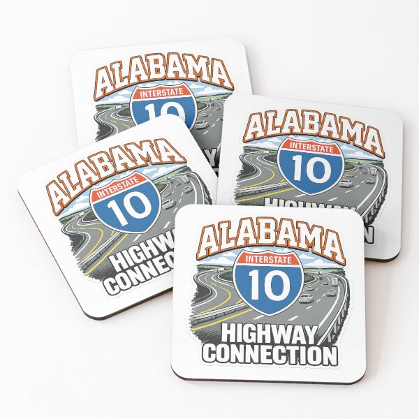 Item preview, Alabama Interstate 10 Highway Connection – Retro Road Trip Tee designed and sold by MerchlyMike.