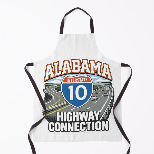Item preview, Alabama Interstate 10 Highway Connection – Retro Road Trip Tee designed and sold by MerchlyMike.