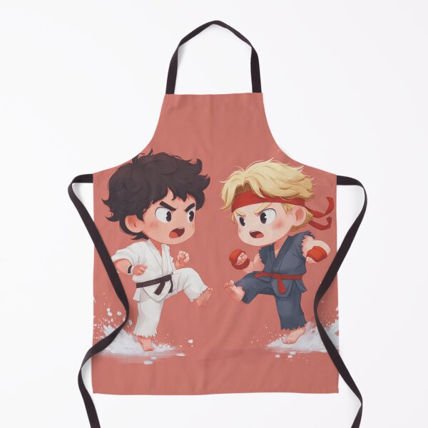 Item preview, Chibi Fire & Fist Duo | Cute Martial‑Arts Rivals Artwork designed and sold by MyChibiArts.