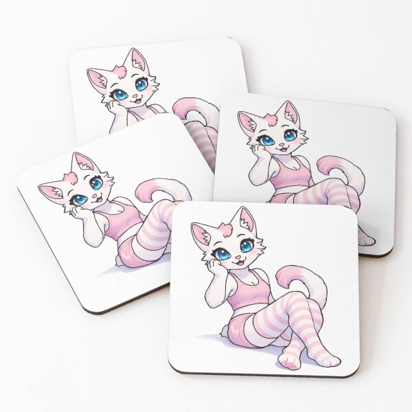 Item preview, Anthro Cat Girl Illustration – Soft Pastel Digital Art designed and sold by GSDraws.