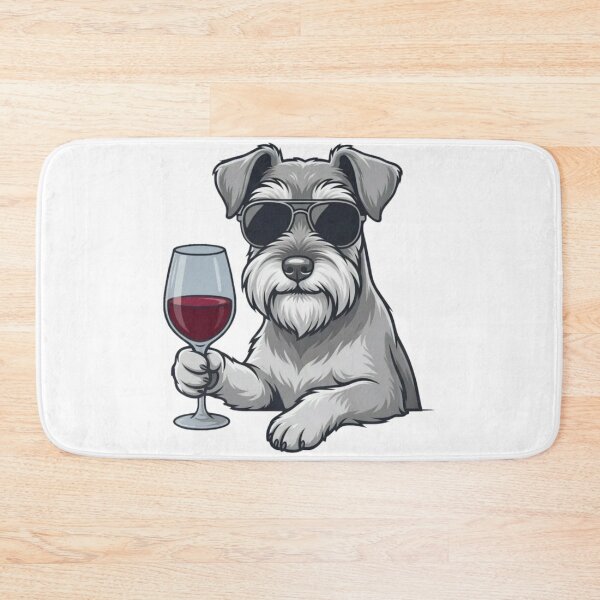 Item preview, Cool Schnauzer With Red Wine designed and sold by aaljone007.