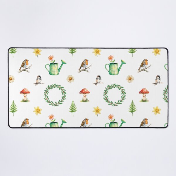 Item preview, Spring Cottagecore Watercolor Pattern | Robin, Garden Wreath & Floral Calm designed and sold by HelgaCraftery.