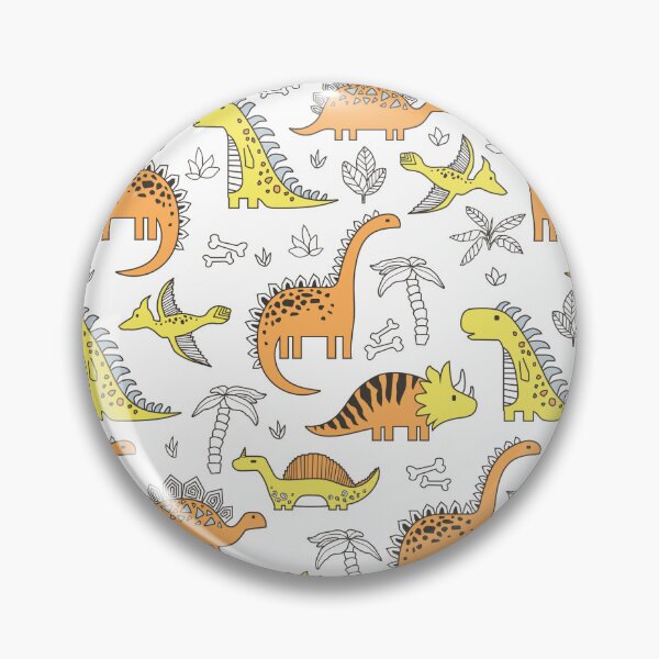 Item preview, Cute Hand Drawn Dinosaur Pattern - Mustard and Earthy Tones Dinos designed and sold by alijun.