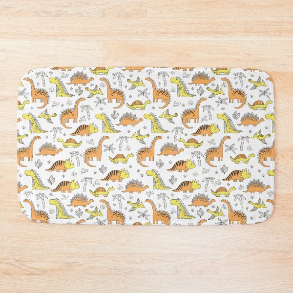 Item preview, Cute Hand Drawn Dinosaur Pattern - Mustard and Earthy Tones Dinos designed and sold by alijun.