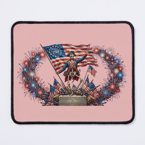 Item preview, Skeleton Fireworks USA 250 Design, Patriotic Independence Day Art, 250 Years American Freedom Celebration designed and sold by BreezifyDesignStudio.