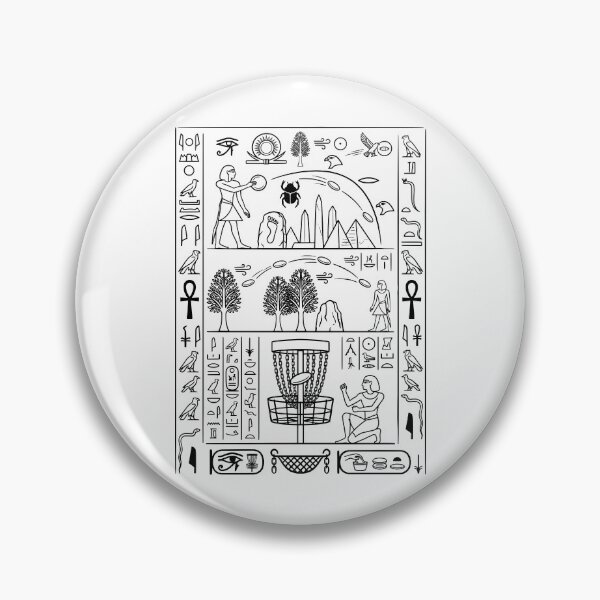 Item preview, Funny Disc Golf Player Ancient Egyptian Hieroglyphics designed and sold by GrandeDuc.