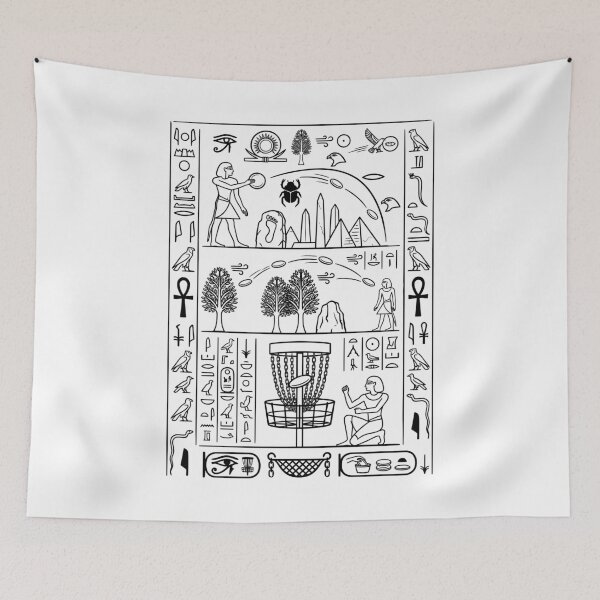 Item preview, Funny Disc Golf Player Ancient Egyptian Hieroglyphics designed and sold by GrandeDuc.