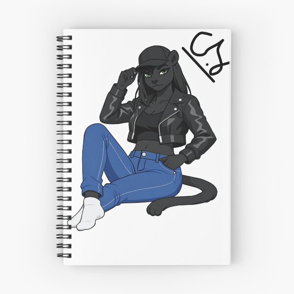 Item preview, Anthro Panther Girl – Urban Streetwear Digital Illustration designed and sold by GSDraws.