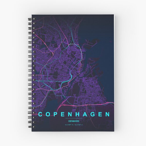 Item preview, Neon Style Map of Copenhagen, Denmark designed and sold by Enea Kelo.
