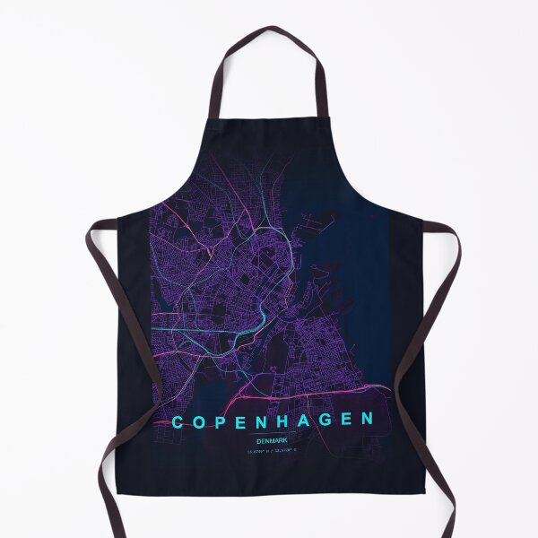 Item preview, Neon Style Map of Copenhagen, Denmark designed and sold by Enea Kelo.