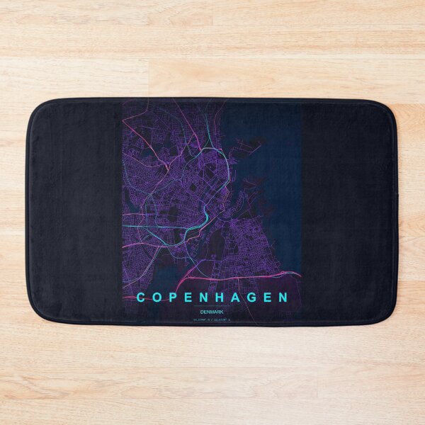 Item preview, Neon Style Map of Copenhagen, Denmark designed and sold by Enea Kelo.