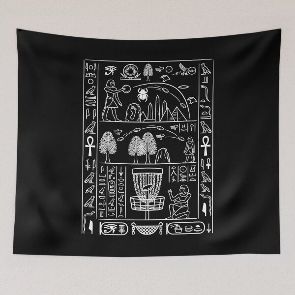 Item preview, Funny Disc Golf Player Ancient Egyptian Hieroglyphics designed and sold by GrandeDuc.