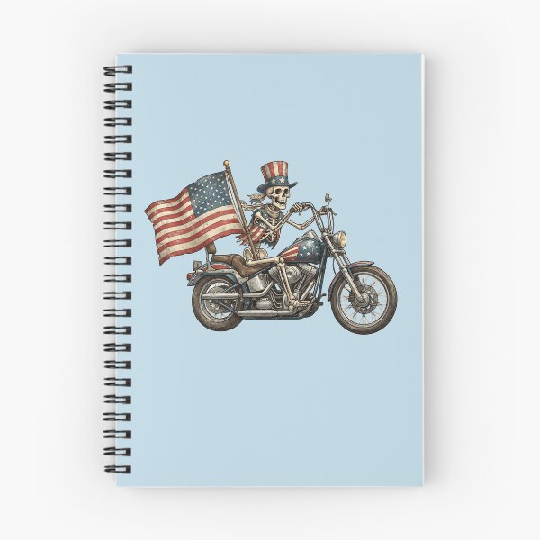 Item preview, USA 250th Anniversary Patriotic Biker Skeleton - 1776-2026 Liberty Ride designed and sold by BreezifyDesignStudio.