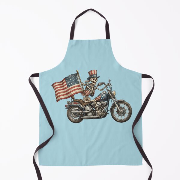Item preview, USA 250th Anniversary Patriotic Biker Skeleton - 1776-2026 Liberty Ride designed and sold by BreezifyDesignStudio.