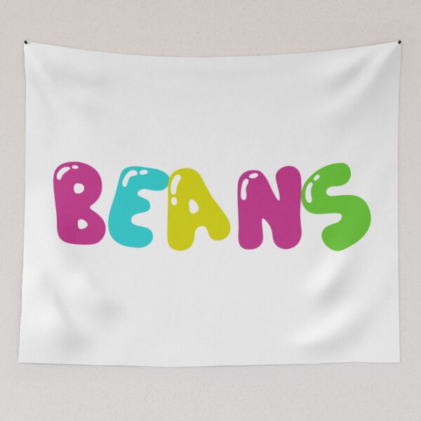 Item preview, Colorful Bubble Text Beans Fun Playful Food Typography designed and sold by PixelParinda.
