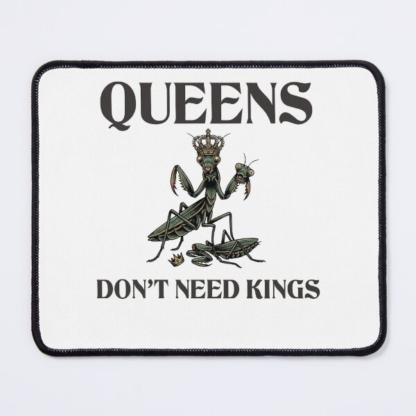Item preview, Queen Don’t Need King Retro Mantis Shirt Funny Dark Humor Design designed and sold by Wild Pixel Studio.