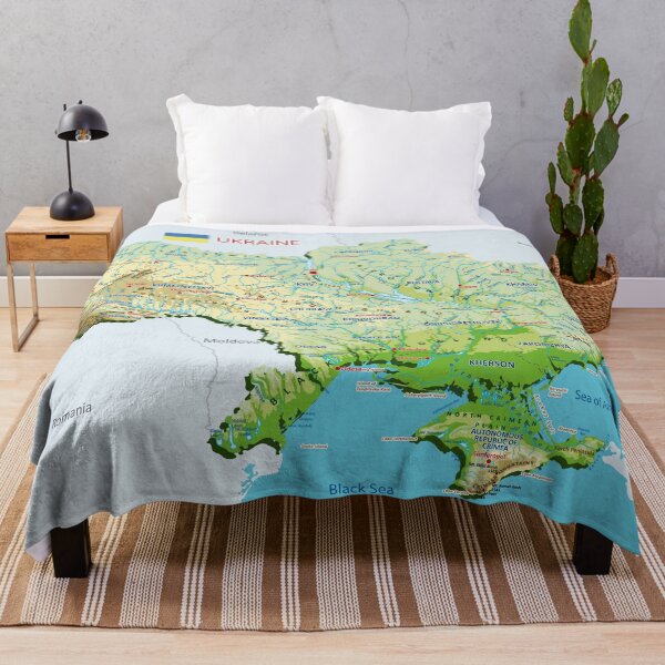 Item preview, Ukraine Physical Map – Detailed Geography Map of Ukraine designed and sold by alijun.