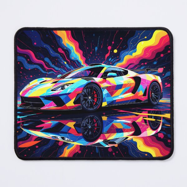 Item preview, Abstract Geometric Neon Supercar Art designed and sold by rgagliardi2017.