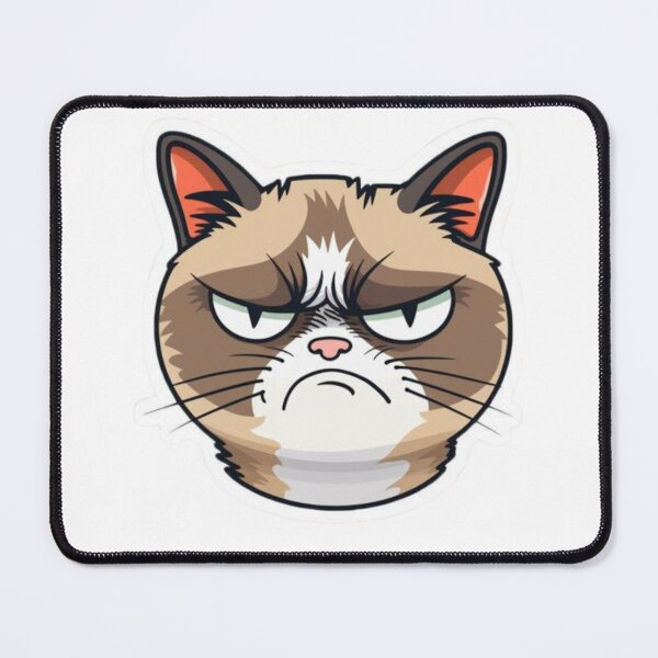 Item preview, Grumpy Cat Sticker | Angry Cat Meme | Funny Moody Cat Aesthetic Sticker designed and sold by ZYNORAworld.