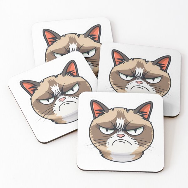 Item preview, Grumpy Cat Sticker | Angry Cat Meme | Funny Moody Cat Aesthetic Sticker designed and sold by ZYNORAworld.