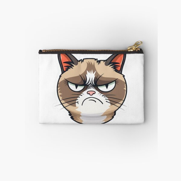 Item preview, Grumpy Cat Sticker | Angry Cat Meme | Funny Moody Cat Aesthetic Sticker designed and sold by ZYNORAworld.