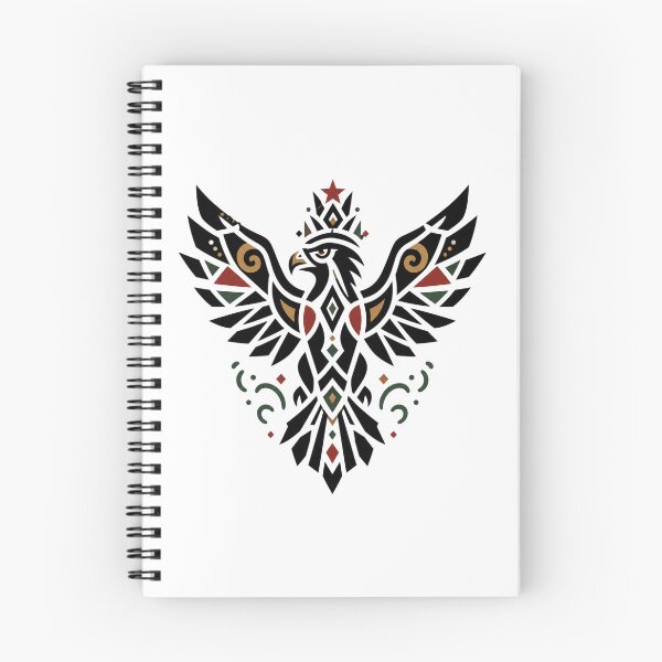 Item preview, Crowned Desert Falcon | Afro Tribal Bird Symbol | Sudanese Heritage Geometric Art designed and sold by Rooted Culture.