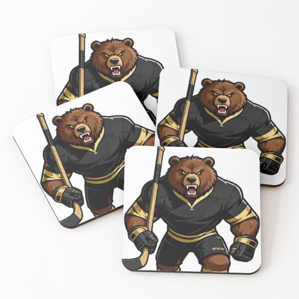 Item preview, Muscular Bear Hockey Player Mascot | Boston NHL designed and sold by Pandora´s Box.