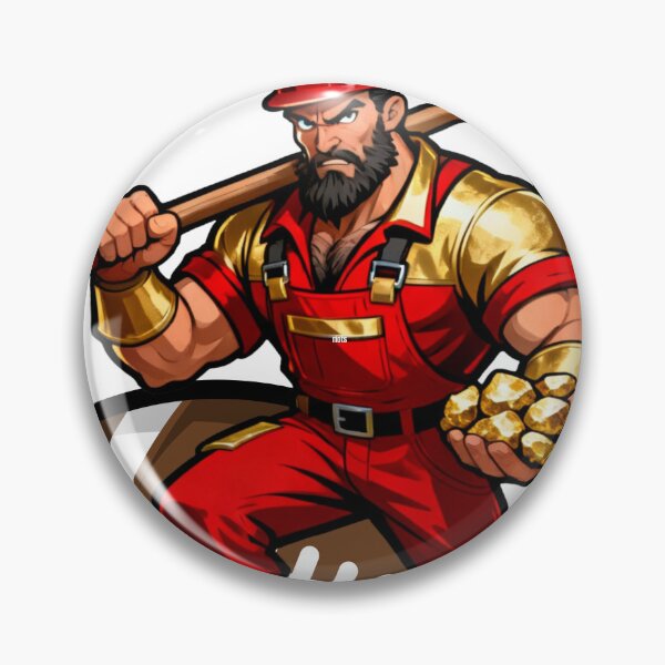 Item preview, Aggressive Gold Miner Football Mascot designed and sold by Pandora´s Box.