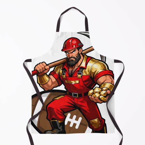 Item preview, Aggressive Gold Miner Football Mascot designed and sold by Pandora´s Box.