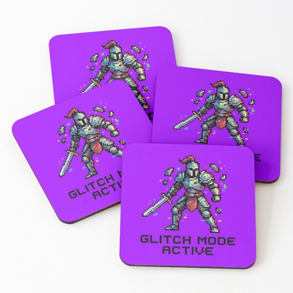 Item preview, Glitch Mode Active Pixel Warrior – Retro Corrupted Character Art designed and sold by ChaosNest.