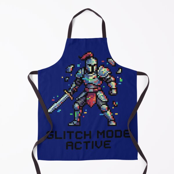 Item preview, Glitch Mode Active Pixel Warrior – Retro Corrupted Character Art designed and sold by ChaosNest.