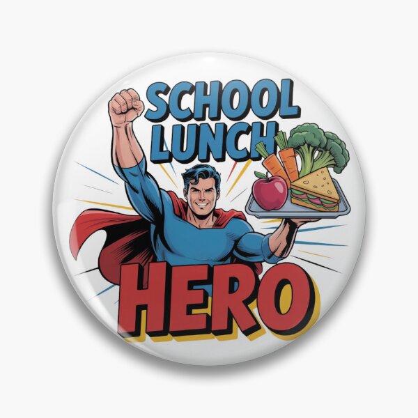 Item preview, School Lunch Hero – Comic Style Superhero Tee T-Shirt designed and sold by MerchlyMike.
