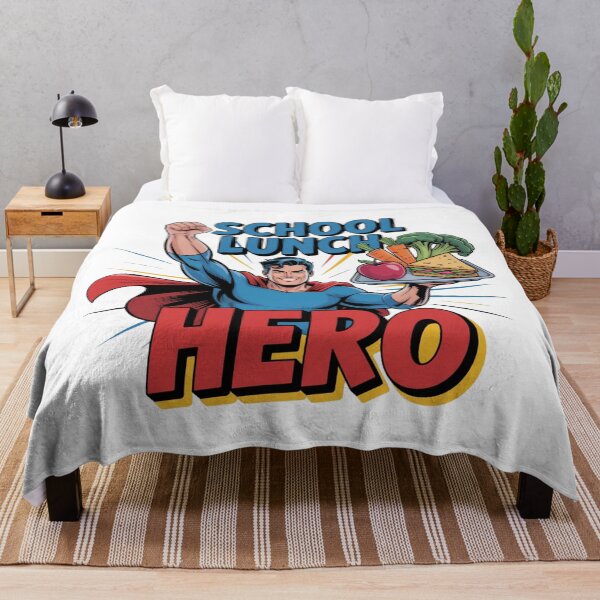 Item preview, School Lunch Hero – Comic Style Superhero Tee T-Shirt designed and sold by MerchlyMike.
