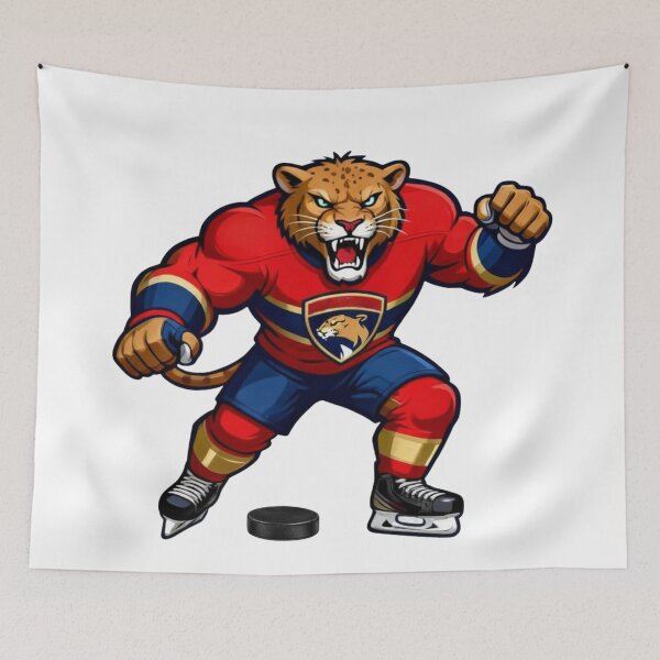 Item preview, Aggressive Red Panther Hockey Mascot | Stanley Panther designed and sold by Pandora´s Box.