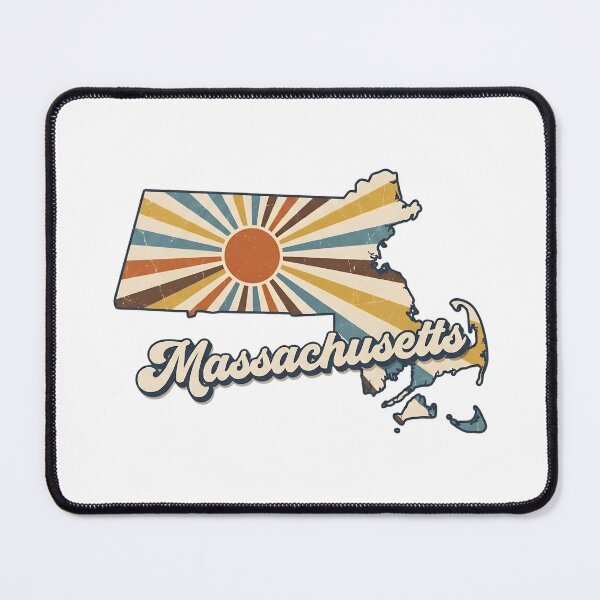Item preview, Massachusetts Retro Sunset State Silhouette – Vintage Distressed Design designed and sold by Paper Drip.