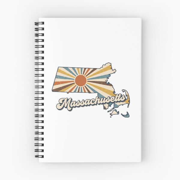 Item preview, Massachusetts Retro Sunset State Silhouette – Vintage Distressed Design designed and sold by Paper Drip.
