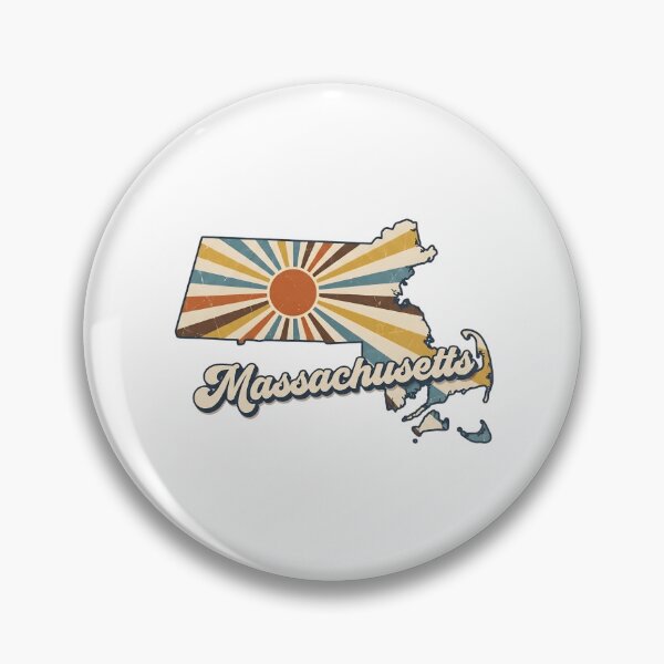 Item preview, Massachusetts Retro Sunset State Silhouette – Vintage Distressed Design designed and sold by Paper Drip.