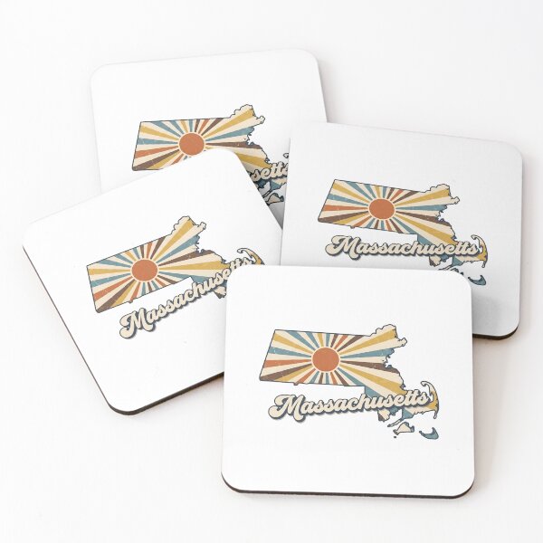 Item preview, Massachusetts Retro Sunset State Silhouette – Vintage Distressed Design designed and sold by Paper Drip.