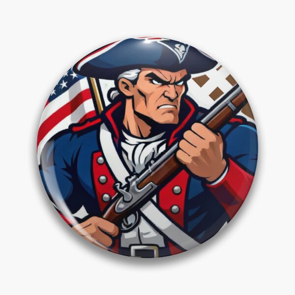 Item preview, Patriotic Revolutionary Soldier Football Mascot designed and sold by Pandora´s Box.