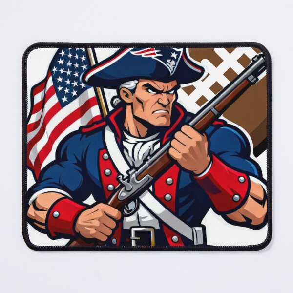 Item preview, Patriotic Revolutionary Soldier Football Mascot designed and sold by Pandora´s Box.