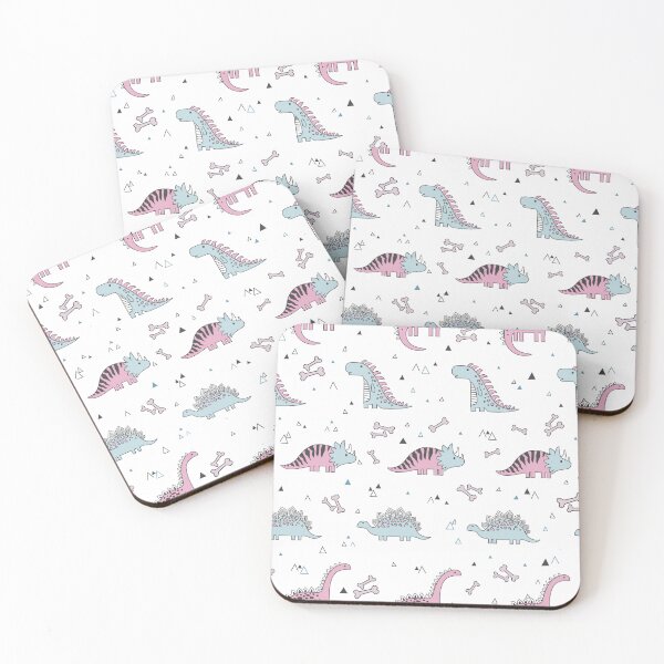 Item preview, Pastel Pink and Blue Dinosaur Pattern - Cute Nursery Dino Art designed and sold by alijun.