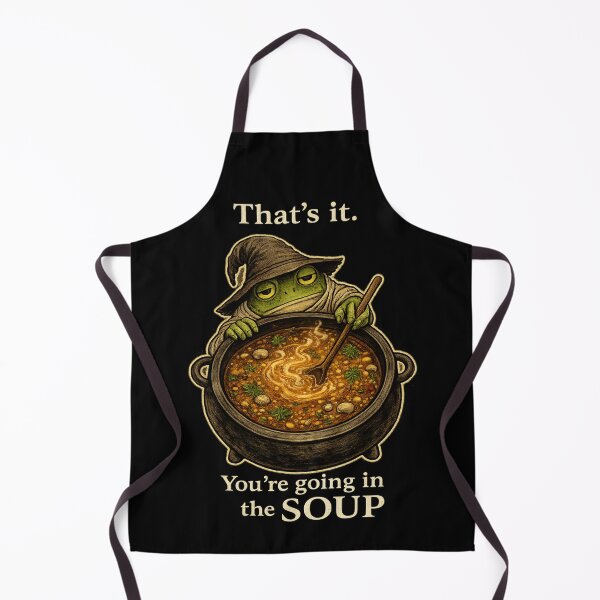 Item preview, That’s It You’re Going In The Soup Funny Frog Witch Meme Design designed and sold by ByJD Assembly.