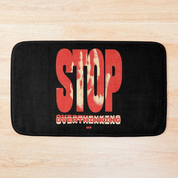 Item preview, Stop Overthinking — Bold Red Brutalist Design Mental Health designed and sold by Decorador de Corazones.